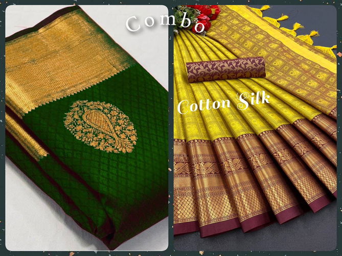 Aab Combo 1 Silk Designer Sarees Catalog
